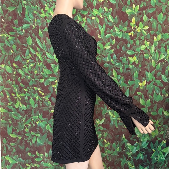 H&M Black Beaded Dress Cocktail Dress - Picture 8 of 17